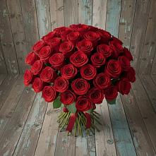 Букет 55 Красных роз Фридом #REPLACE_PRED# Брюховецкой