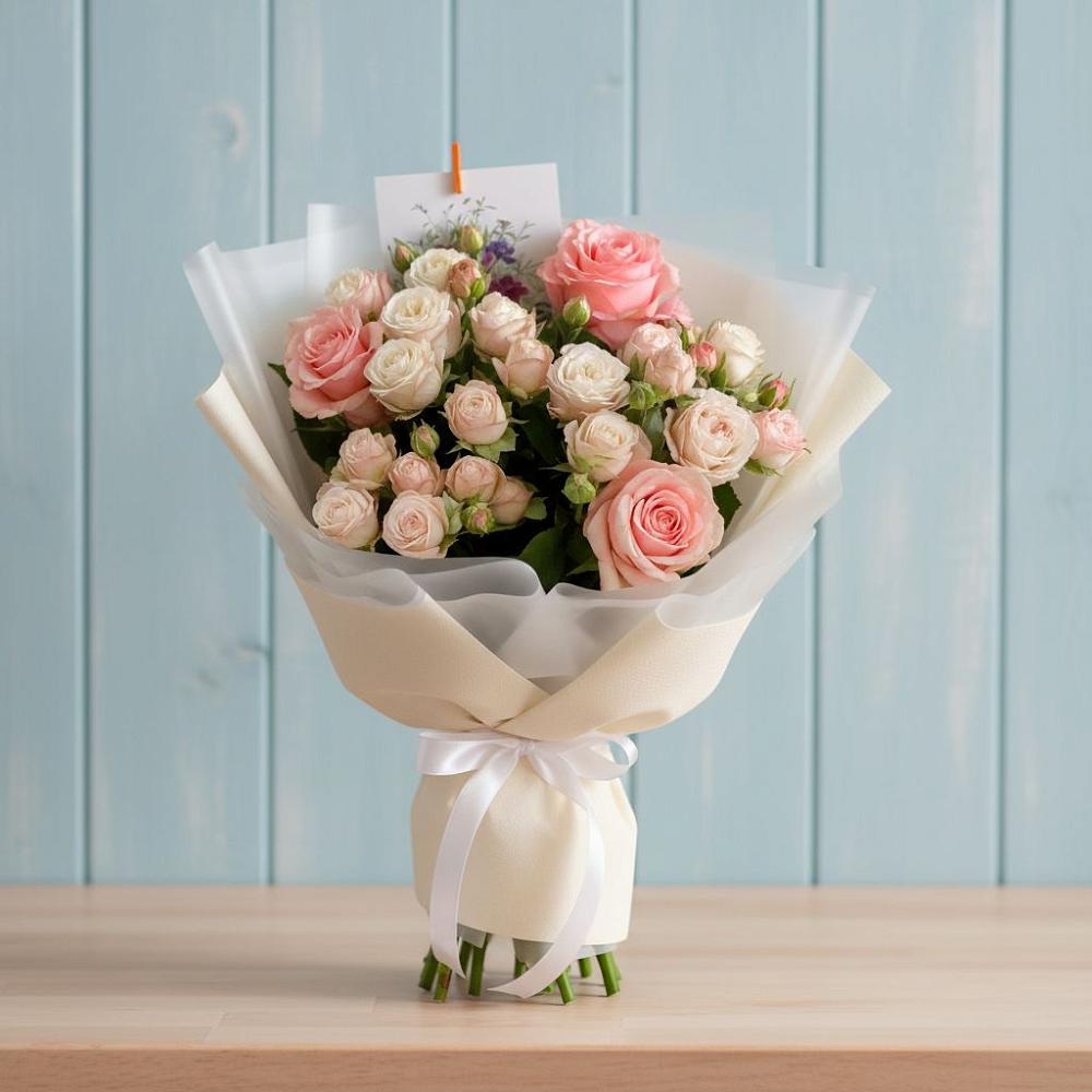 Букет цветов из: Розы в Брюховецкой