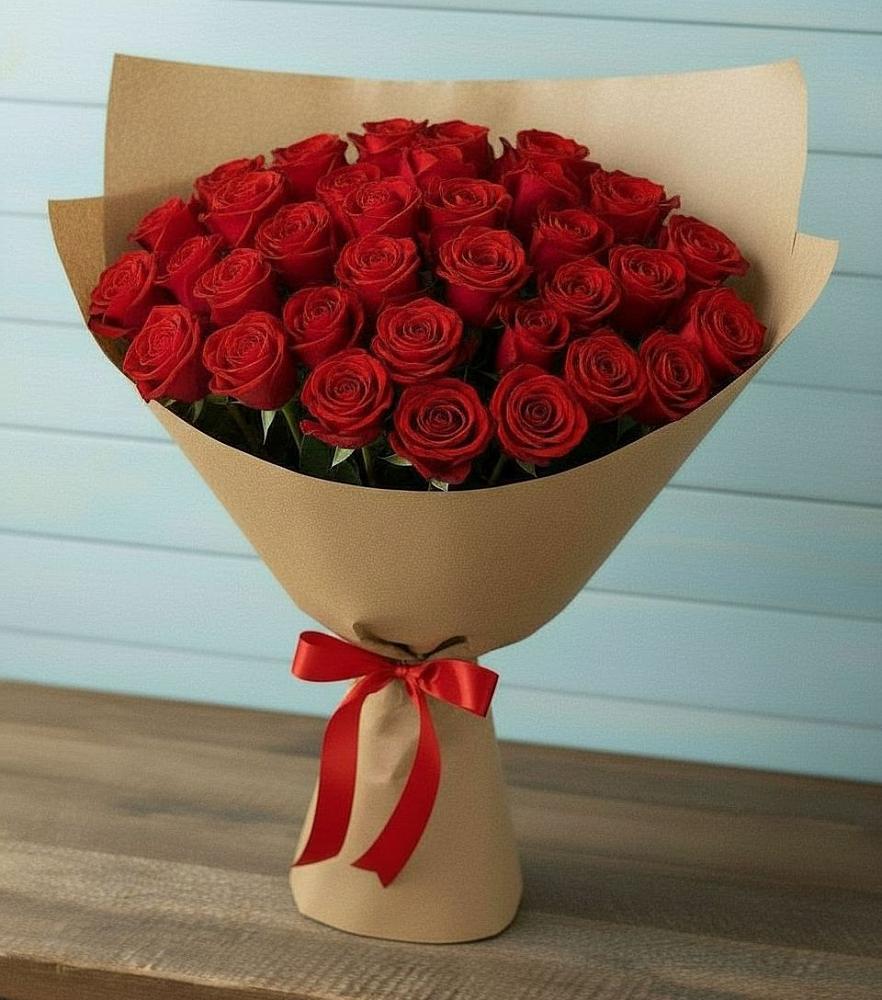 Букет Красные розы Милано в Брюховецкой