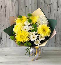 Букет цветов из:  Хризантемы #REPLACE_PRED# Брюховецкой
