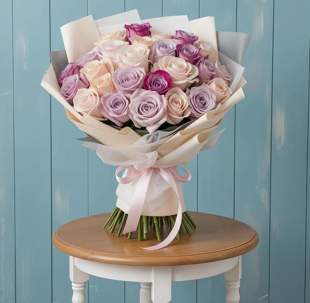 Букет цветов из: Розы в Брюховецкой