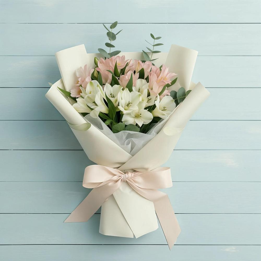 Букет цветов из: Альстромерии в Брюховецкой