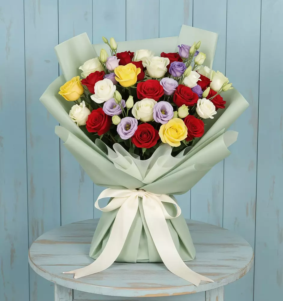 Букет цветов из: Розы в Брюховецкой