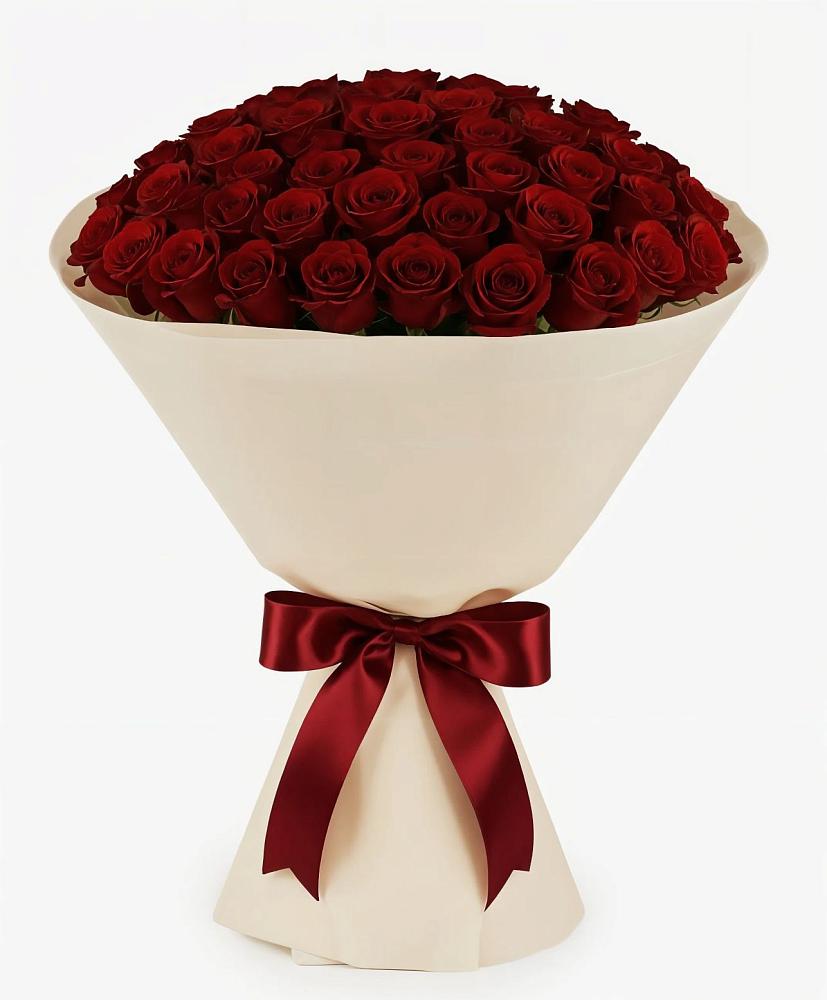 Букет 101 Бордовая роза Блэк Бакарра в Брюховецкой